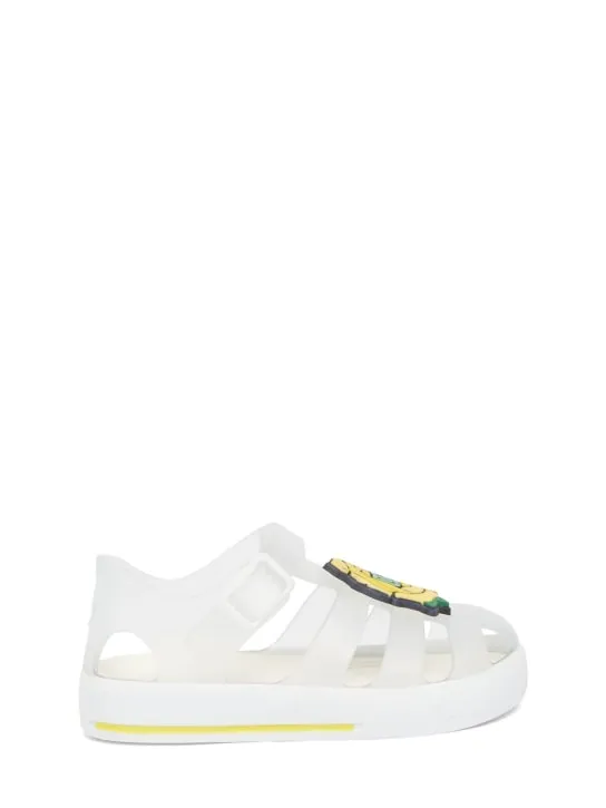 Dolce&amp;Gabbana   Logo Flower jelly sandals 