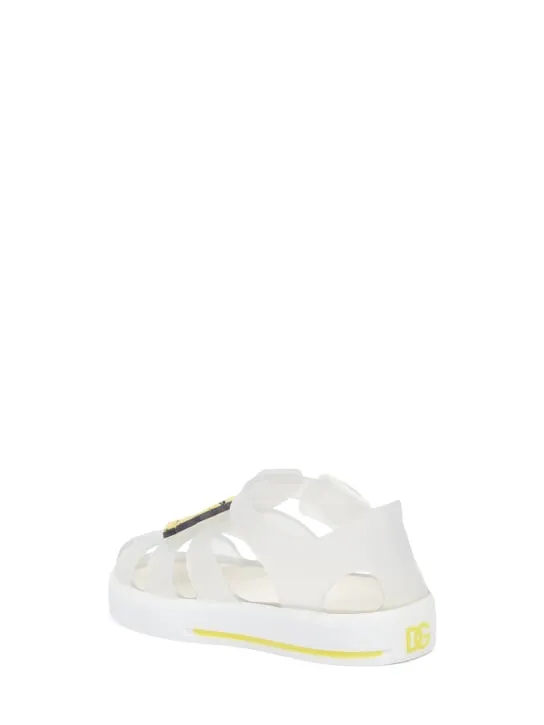 Dolce&amp;Gabbana   Logo Flower jelly sandals 