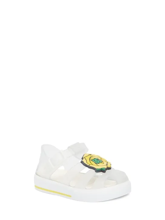 Dolce&amp;Gabbana   Logo Flower jelly sandals 
