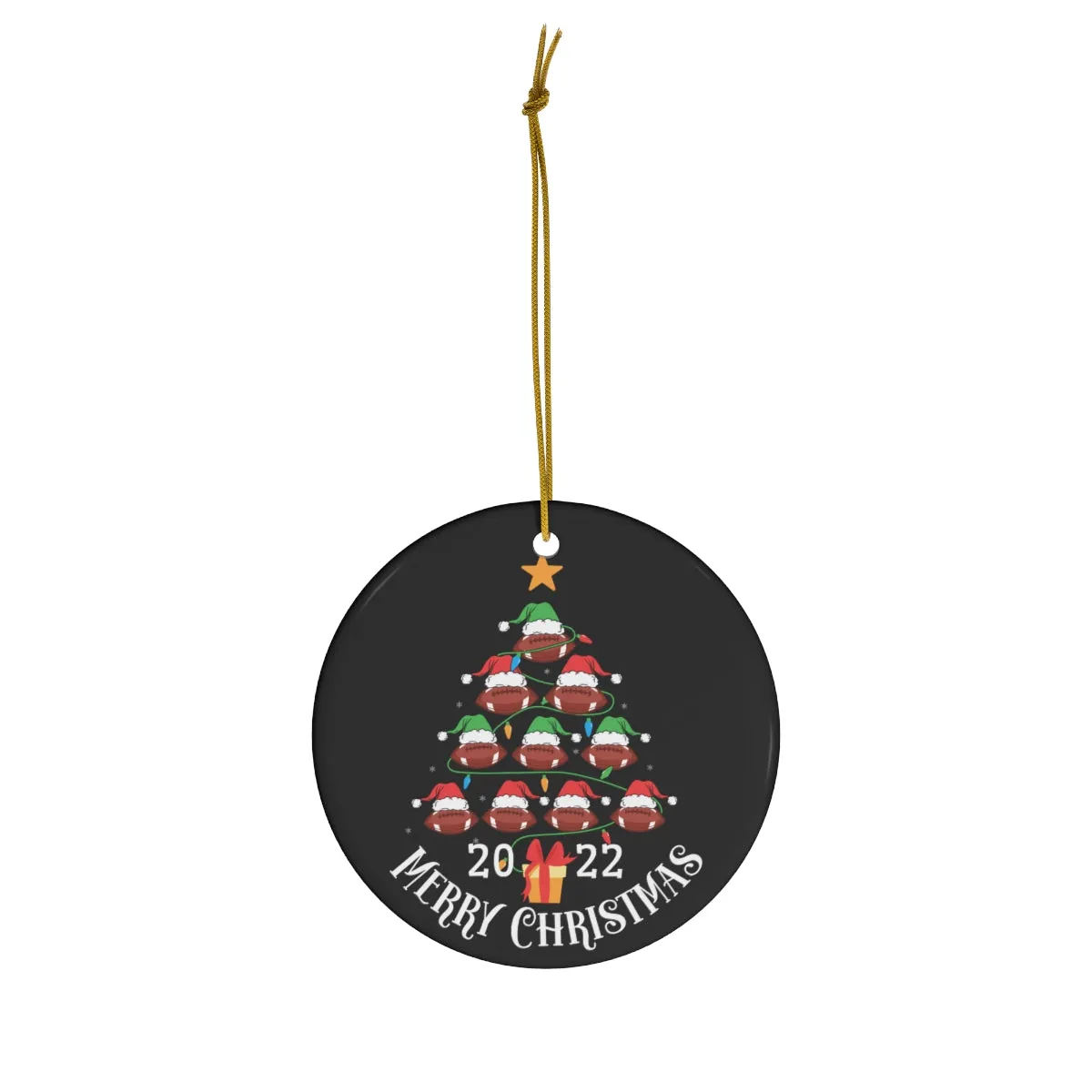 Football Christmas Tree Ornament