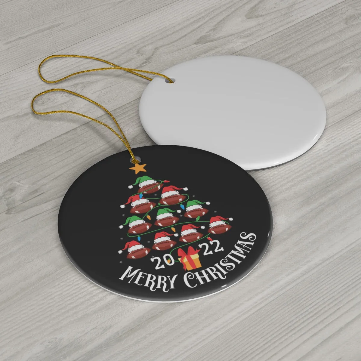 Football Christmas Tree Ornament