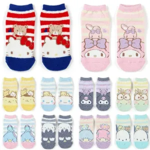 Fuzzy Cozy Sock (Stripes or Dots)