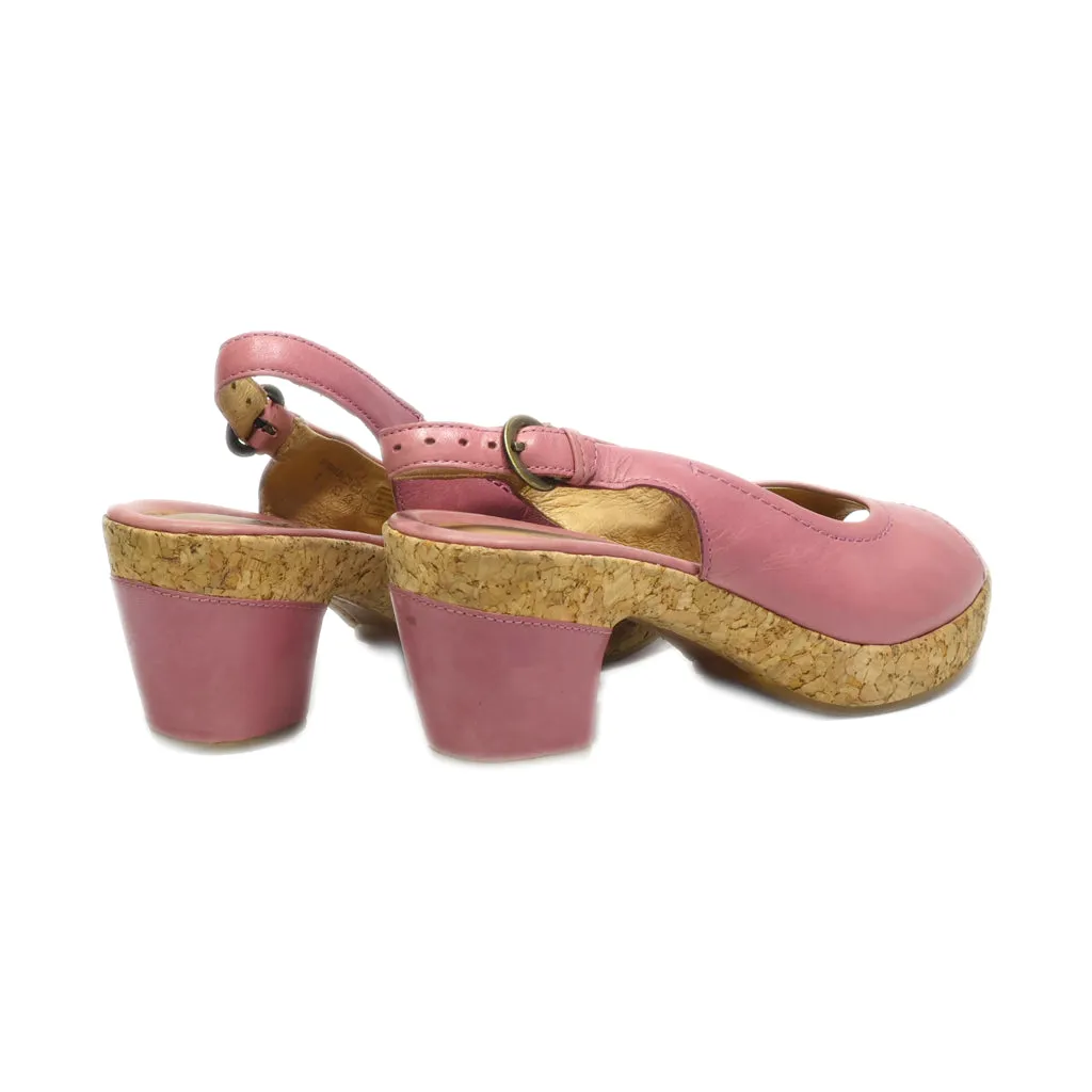 Gabor Mid-Heel Sandals Leather Pink Colour For Women