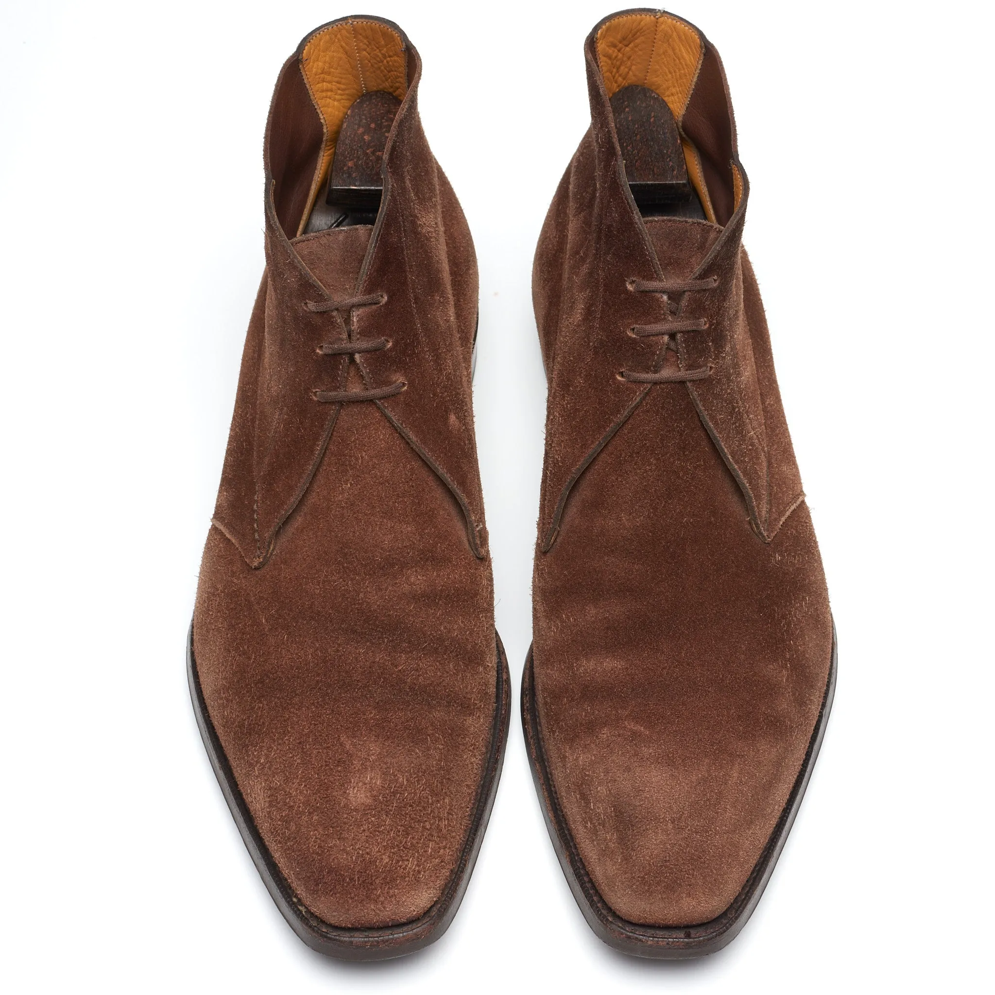 GAZIANO & GIRLING "Arran" Mink Suede Leather Chukka Boots 8E US 8.5 Last MH71