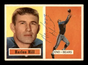 Harlon Hill Autographed 1957 Topps Card #67 Chicago Bears SKU #198057