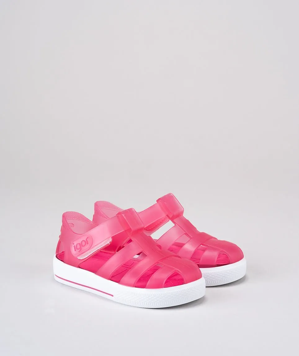 Igor: Star Kids Jelly Sandals - Fucsia Pink