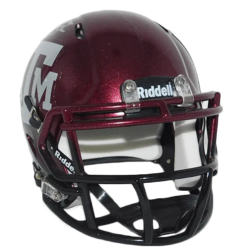 Johnny Manziel Texas A & M Autographed Speed Maroon Metallic Mini Football Helmet(JSA)