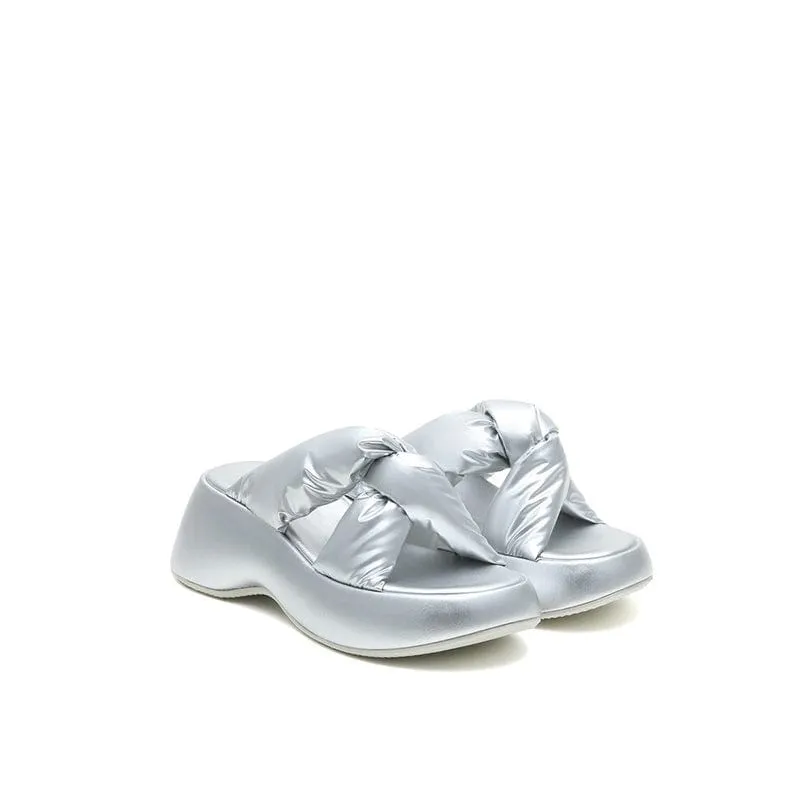 Joy&Peace Minimalist Cross Strap Wedge Sandals