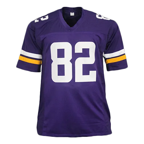 Kyle Rudolph Autographed Pro Style Football Jersey Purple (JSA)