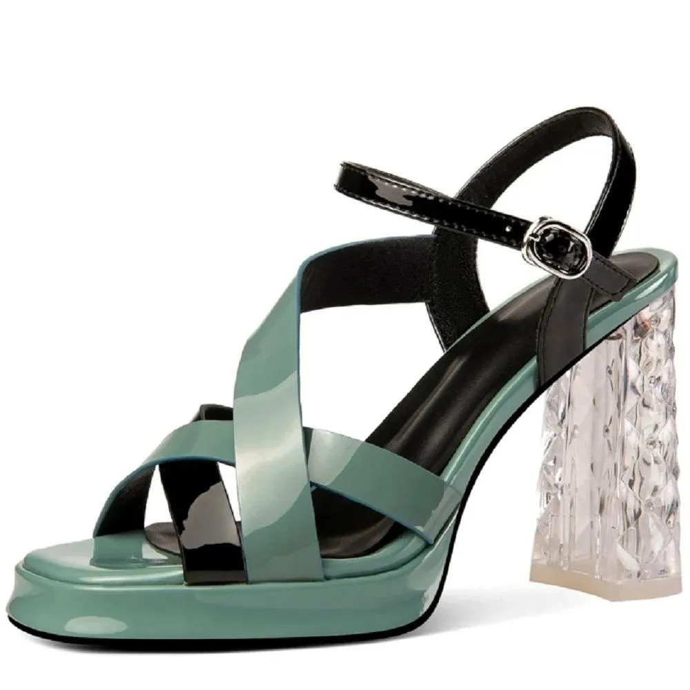 Leather High Heels Sandals Pumps - TSS106 Women's Casual Shoes