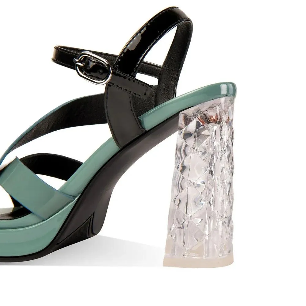 Leather High Heels Sandals Pumps - TSS106 Women's Casual Shoes