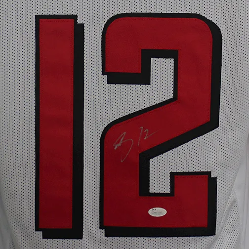 Mohamed Sanu Sr White Pro Style Autographed Football Jersey (JSA)