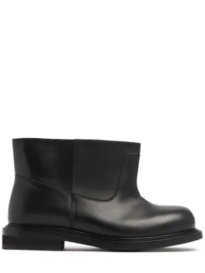 Moschino   40mm Leather flared boots 