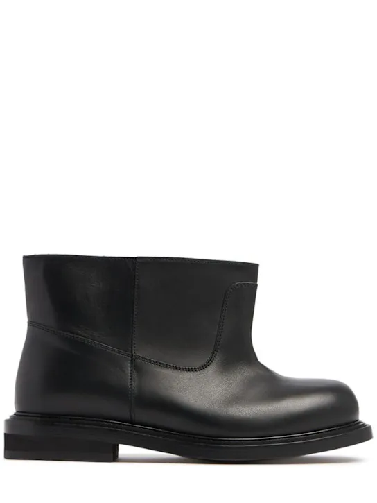 Moschino   40mm Leather flared boots 