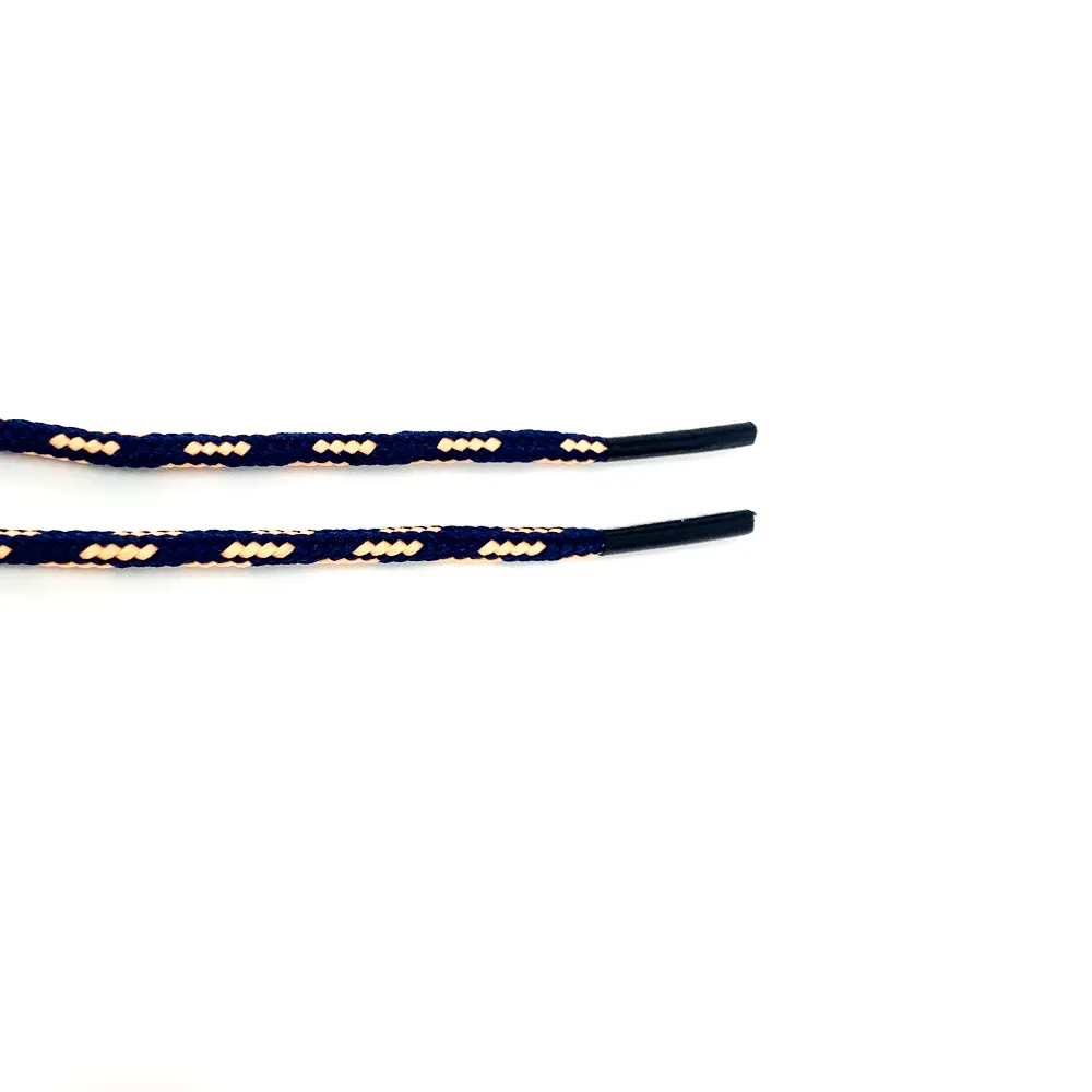Navy & Peach Boot Laces
