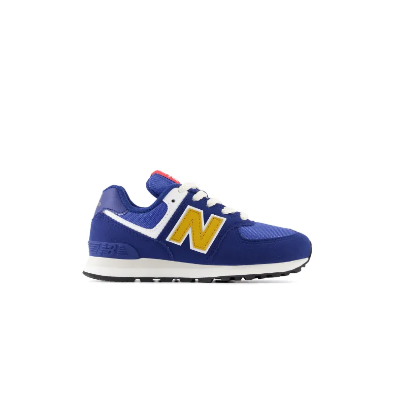 New Balance 574 Blue/Yellow - Kid's Pre School