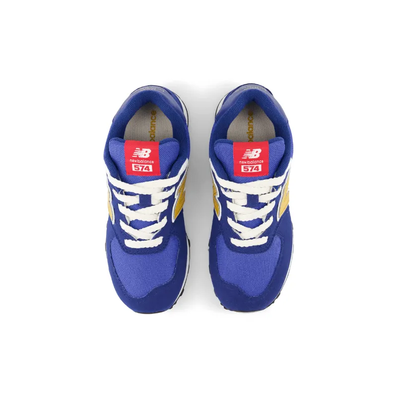 New Balance 574 Blue/Yellow - Kid's Pre School