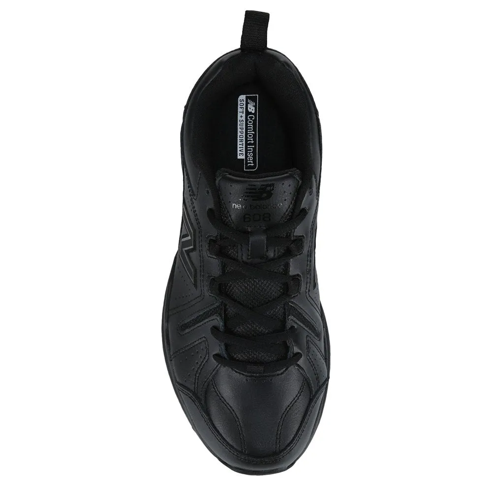 New Balance Men's 608 V5 Mid/Wide X Walking Shoe, Black