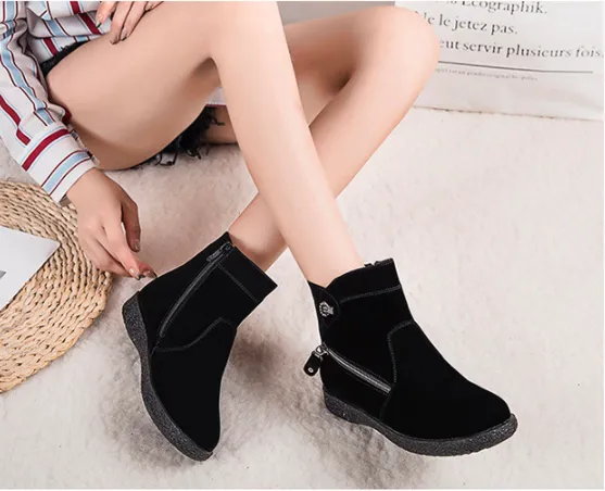 New women's thick bottom and velvet thick warm snow boots