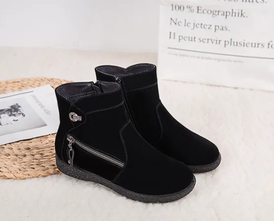 New women's thick bottom and velvet thick warm snow boots