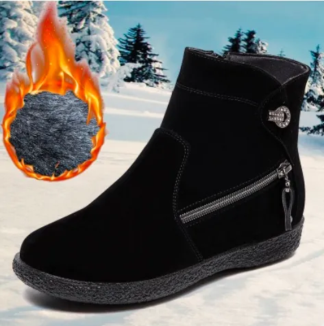 New women's thick bottom and velvet thick warm snow boots