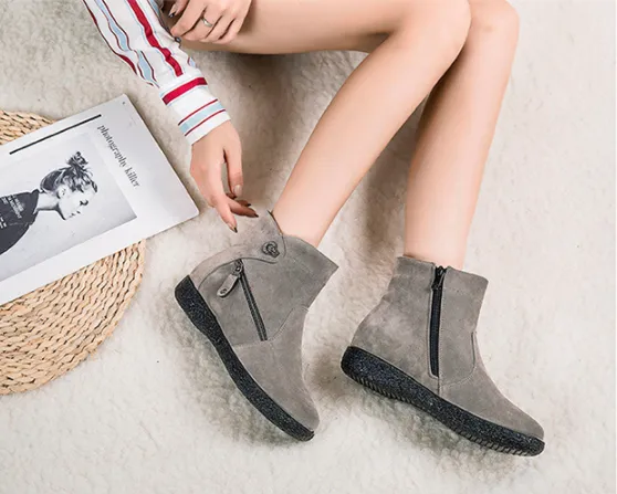 New women's thick bottom and velvet thick warm snow boots