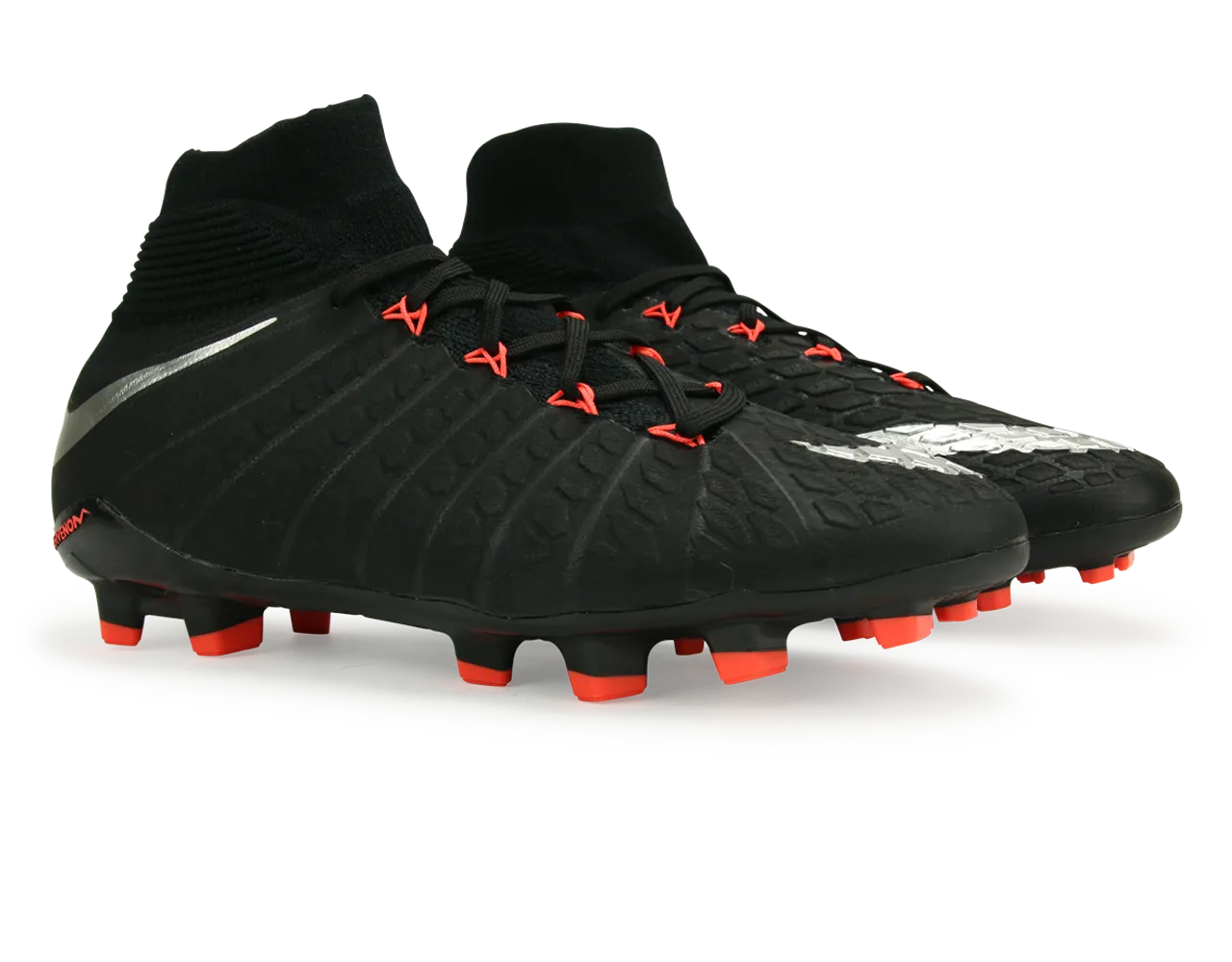 Nike Kids Hypervenom Phantom III Dynamic Fit FG Black/Metalic Silver/Anthracite