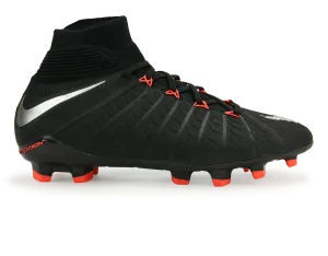 Nike Kids Hypervenom Phantom III Dynamic Fit FG Black/Metalic Silver/Anthracite