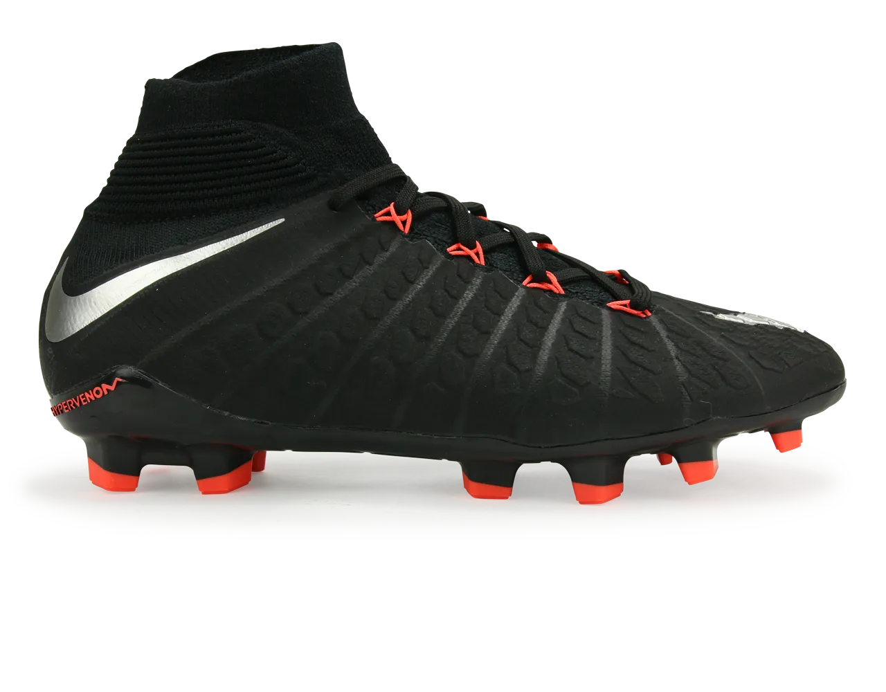 Nike Kids Hypervenom Phantom III Dynamic Fit FG Black/Metalic Silver/Anthracite