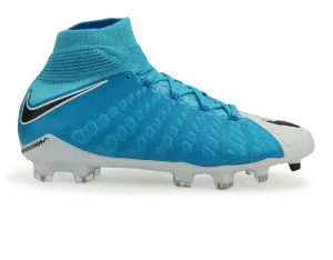 Nike Kids Hypervenom Phantom III Dynamic Fit FG White/Blue/Photo Blue