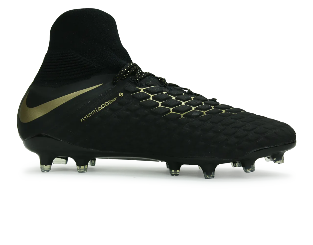 Nike Men's Hypervenom 3 Elite DF FG Black/Metallic Vivid Gold