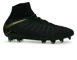 Nike Men's Hypervenom 3 Elite DF FG Black/Metallic Vivid Gold