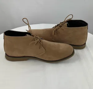 Oak & Rush Men's Ankle Lace Up Fashion Microsuede Chukka Boots Beige Size 9 NIB
