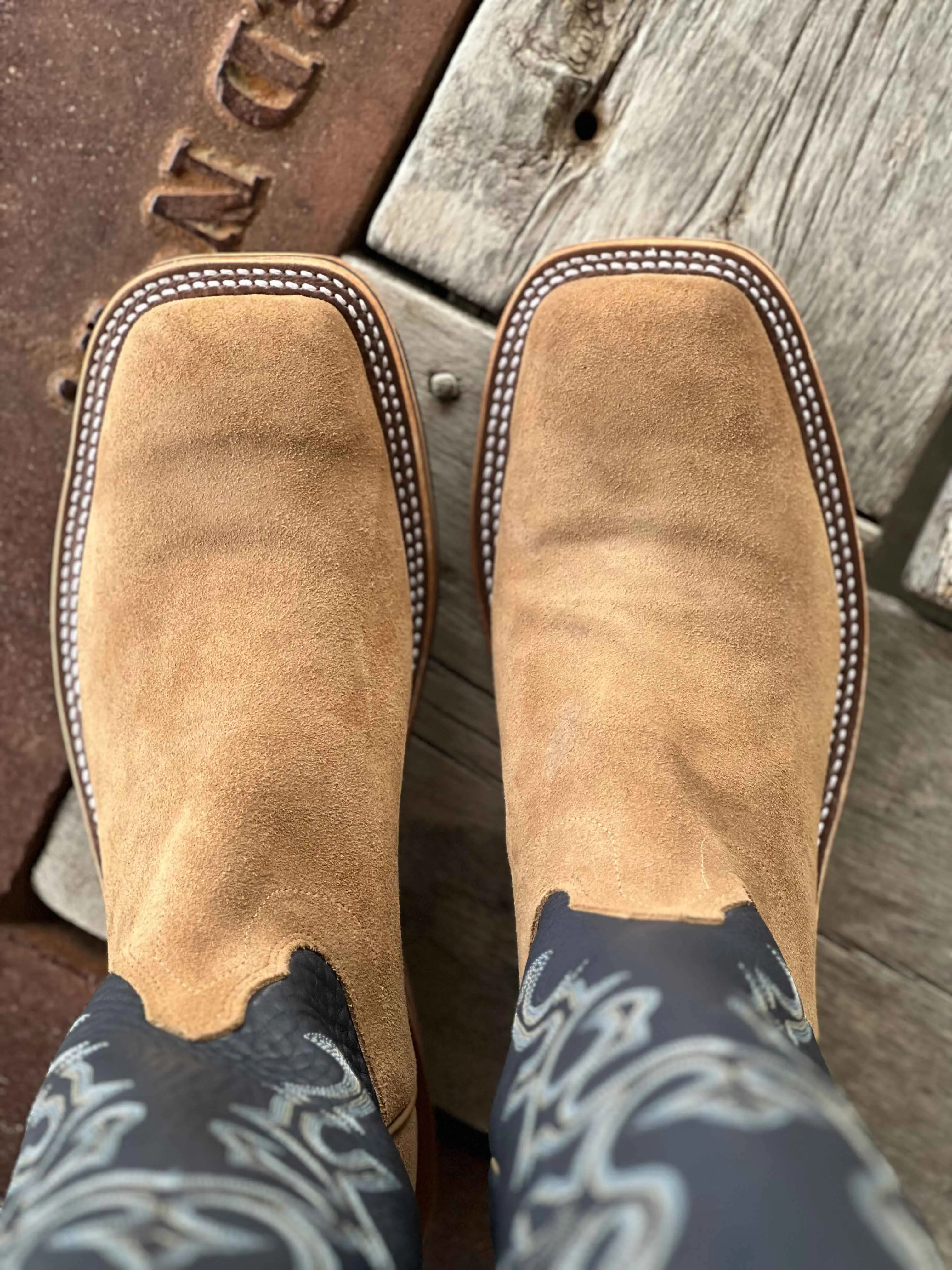 Olathe Boot Co. | Tan Newman Roughout Tall Top Boot CLOSEOUT SIZES