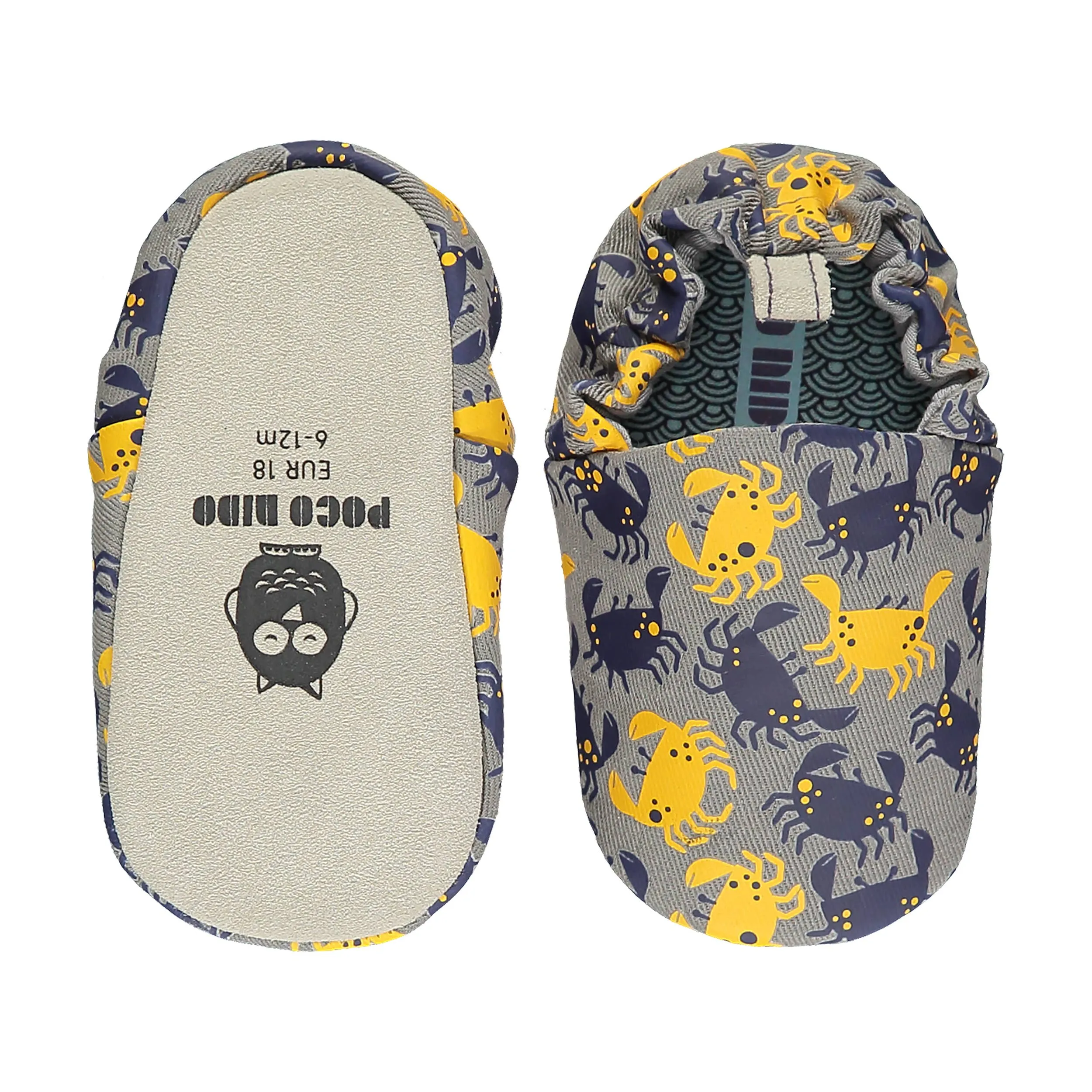 Poco Nido. Mini Shoes. Mangrove Crabs Grey Baby Shoes