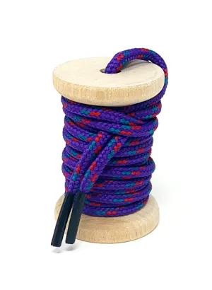 Purple, Teal & Red Boot Laces