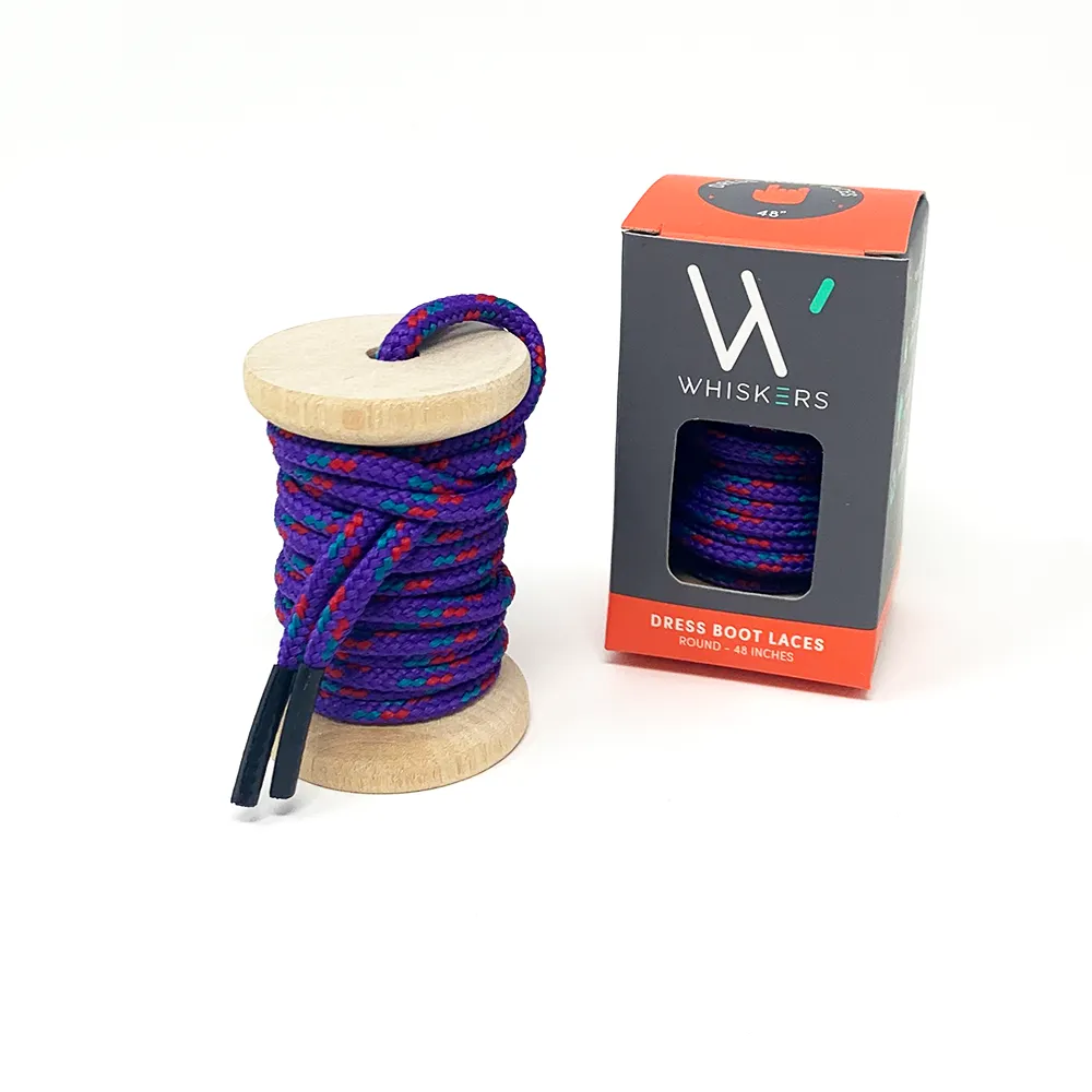 Purple, Teal & Red Boot Laces