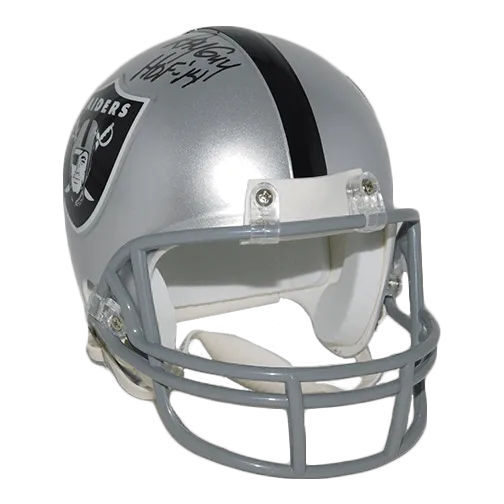 Ray Guy Autographed Oakland Raiders Mini Football Helmet HOF 14 Inscription (JSA)