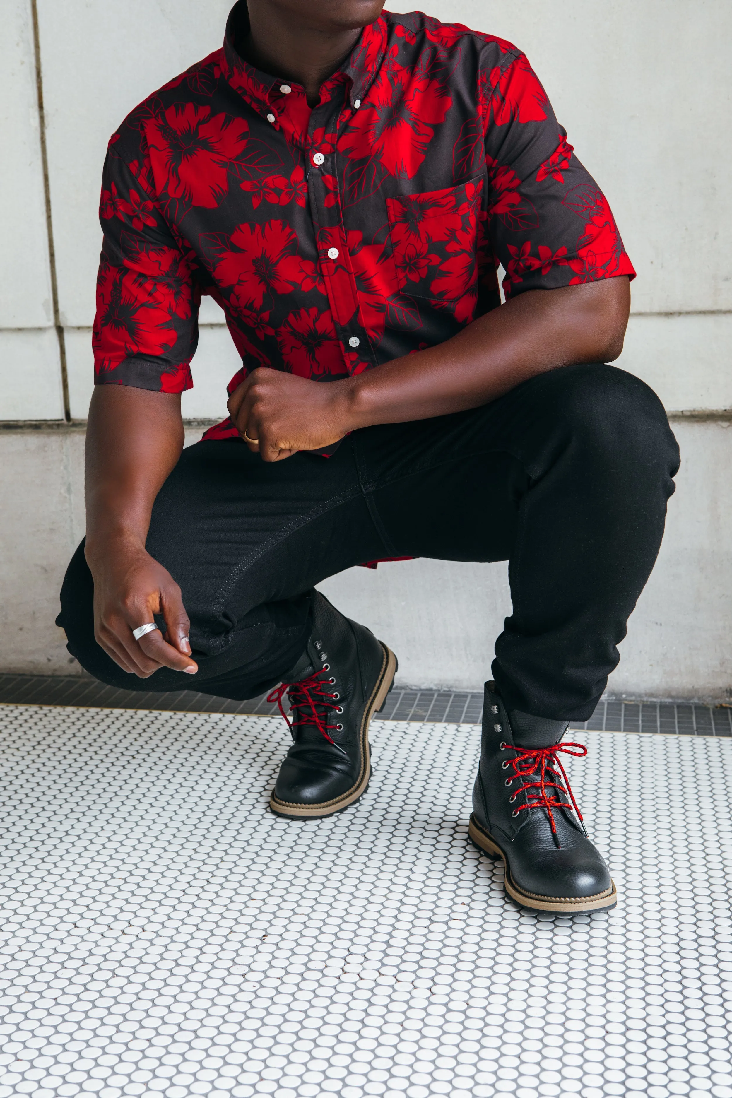 Red & Black Boot Laces