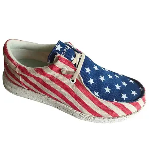 Roper Hang Loose American Flag - Mens Moccasin