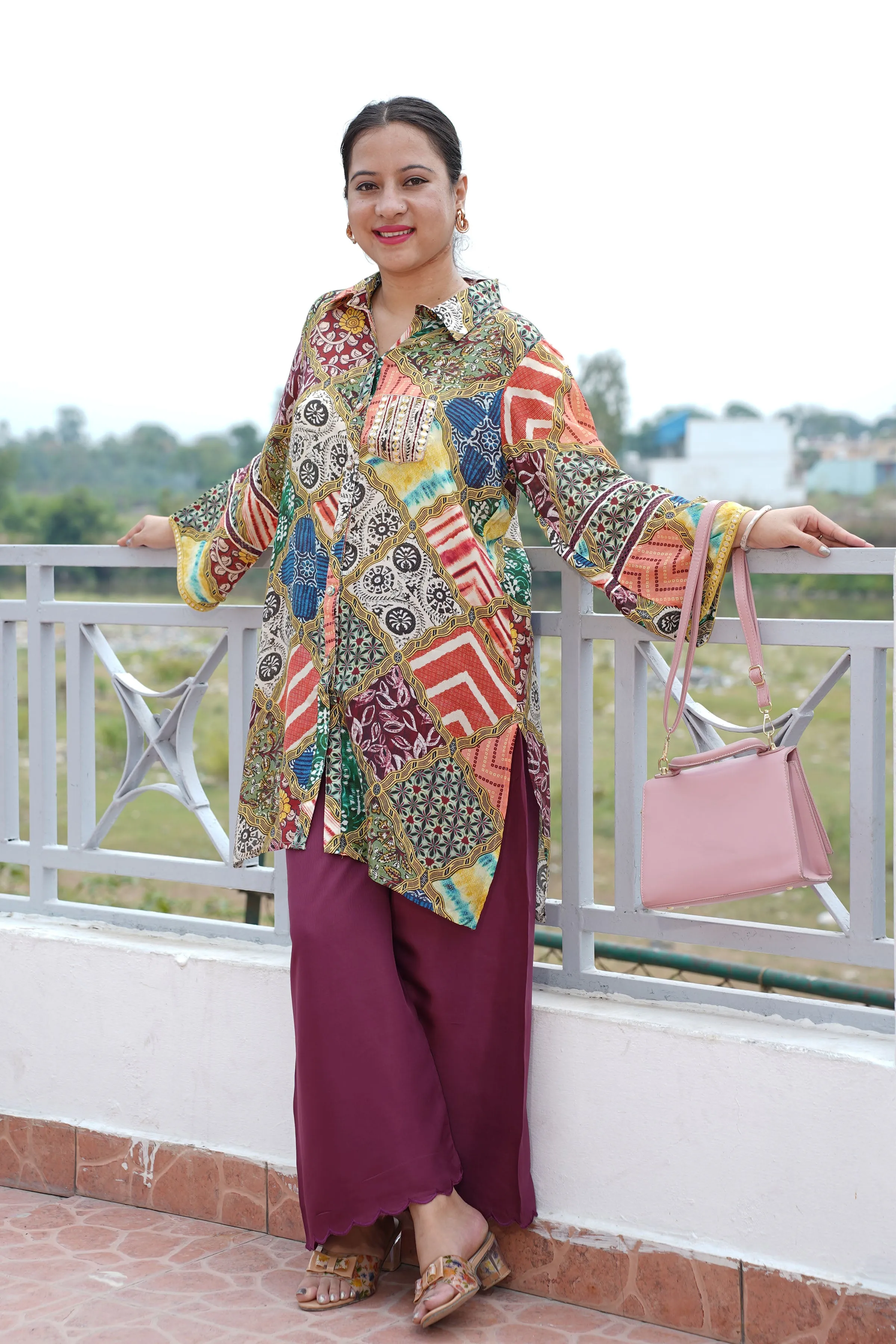 Scarlet Vine Muslin Co-ord Set