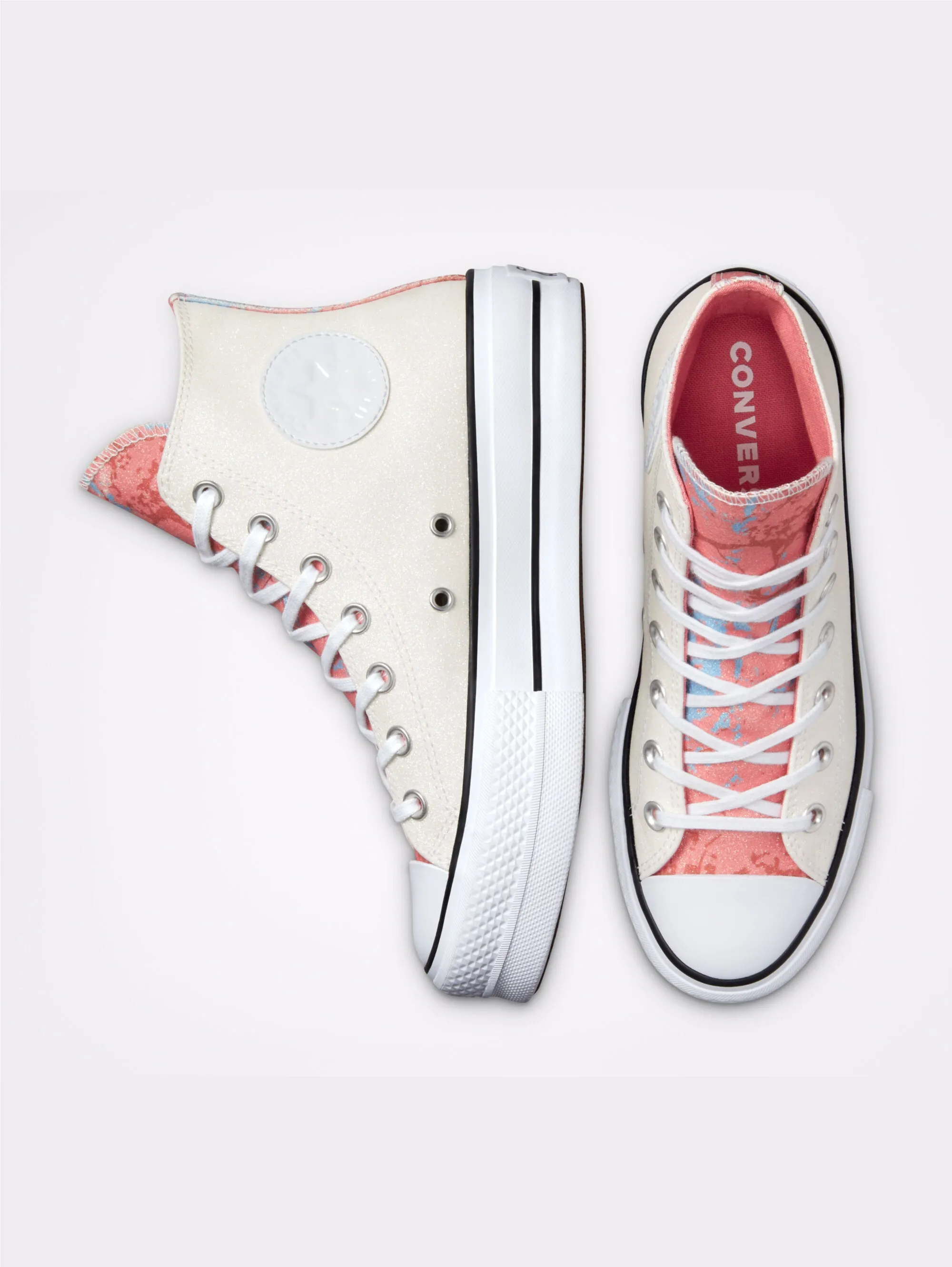 Sneakers Alte Platform Glitter White pink