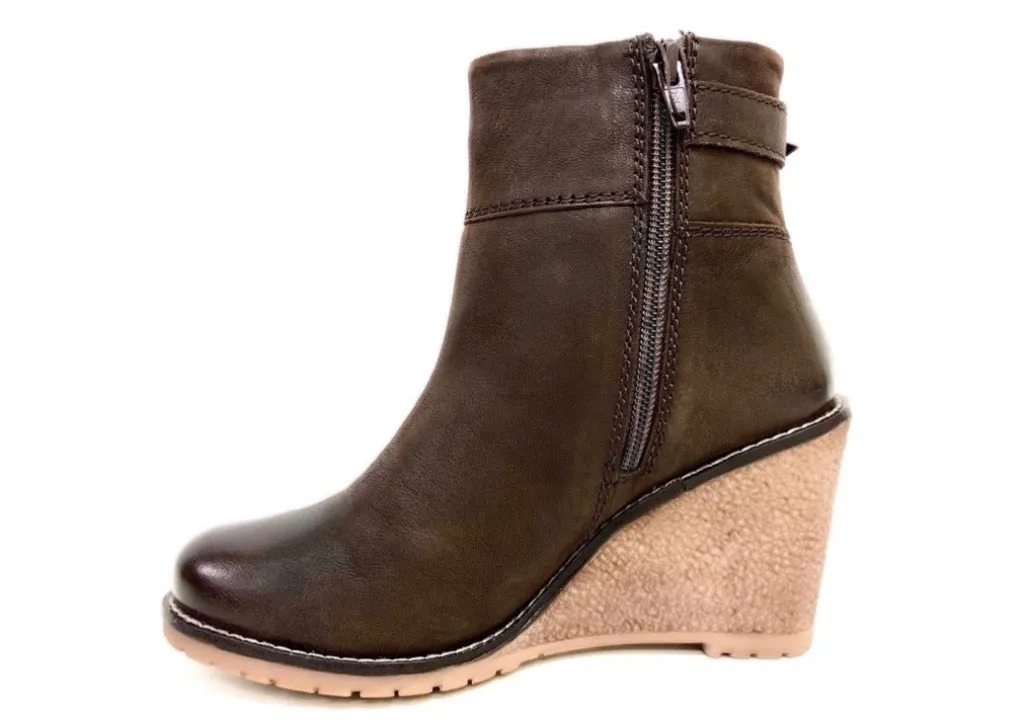 Sophie Brown Wedge Bootie