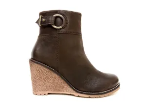 Sophie Brown Wedge Bootie