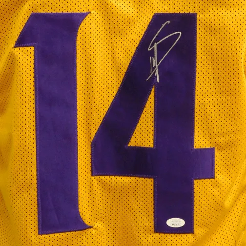 Stefon Diggs Autographed Pro Style Football Jersey Gold (JSA)