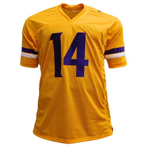 Stefon Diggs Autographed Pro Style Football Jersey Gold (JSA)
