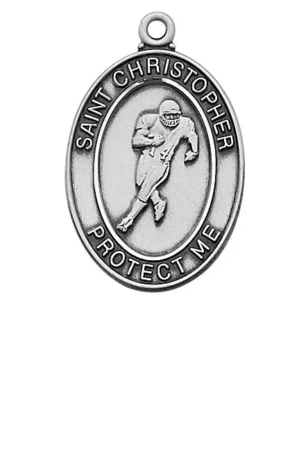 Sterling Silver Boys Football Pendant - L675FT