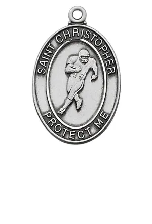 Sterling Silver Boys Football Pendant - L675FT