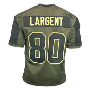 Steve Largent Unsigned Salute to Service Football Jersey