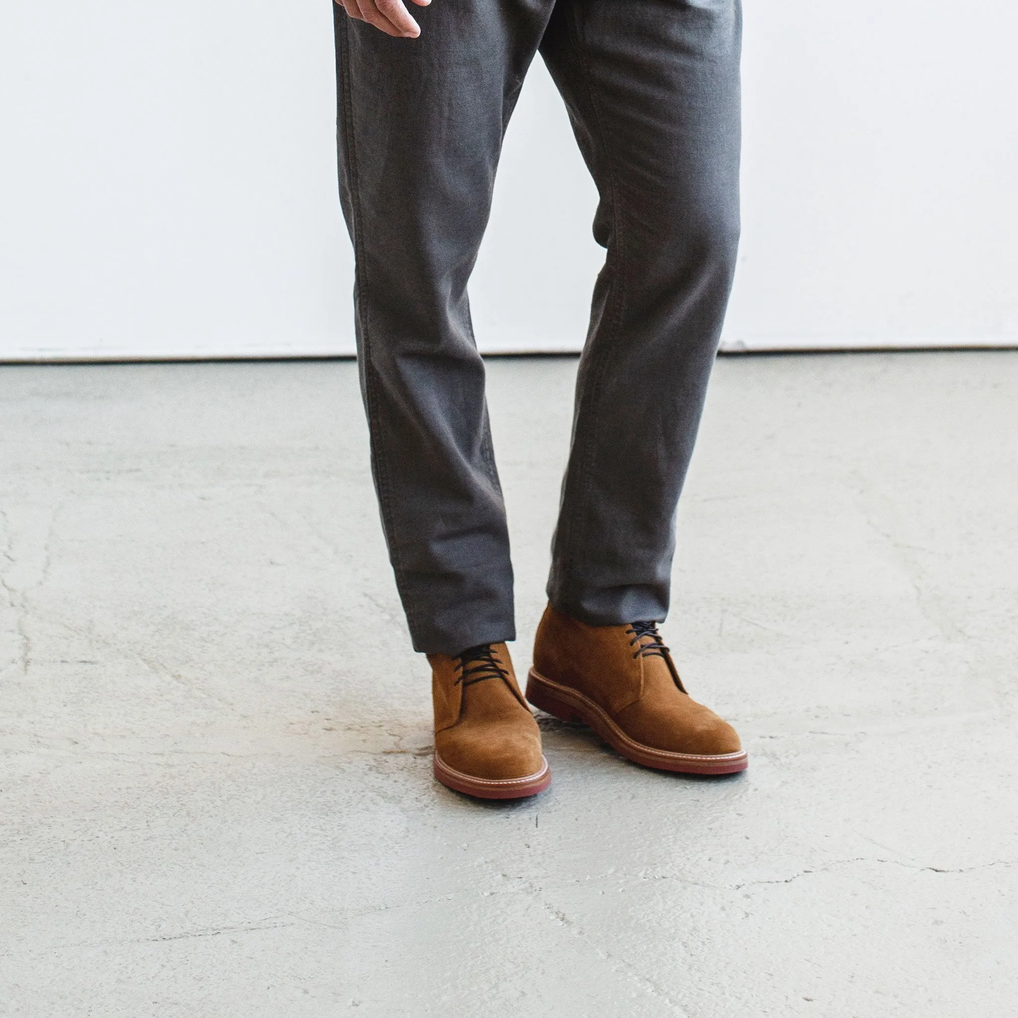The Unlined Chukka in Butterscotch Weatherproof Suede